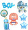 Crazy-m 7 Stück Heliumballon Baby Folienballon Baby Dusche Dekoration,Babyshower It’s a Boy Babyparty Party und Dekoration (Junge)