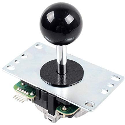 Digitalkey Joystick SANWA JLF-TP-8YT-SK with Ball Knob - Arcade Controller Gamepad for Cabinets and Bartops (Black)