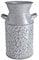 Fauevav Galvanized Milk Can with Rope Antique Retro Vase Metal Planter Rustic Vintage Primitive Flower Holder Farmhouse Country Plant for Home Office Decor, 7.6”