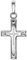 JEVELION Taufkreuz Silber in Kreuz-Anhänger Silberkreuz Jesus Christus für Damen 925 Silber