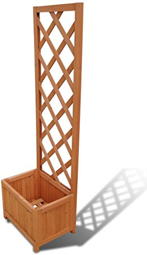SKM Macetero con soporte para enredaderas, 40 x 30 x 135 cm