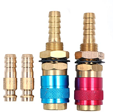 CENPEK Lot de 2 raccords rapides à refroidissement à eau et à gaz pour chalumeau de soudage TIG PTA DB SR WP 9 17 18 26