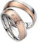 Schmuck Depot Eheringe Partnerringe Verlobungsringe Edelstahl mit Zirkonia + Gravur Antragsringe Trauringe Eheringe silber rosé | 8012