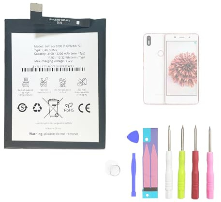 Aousavo BQ 3200 ersatz akku Kompatibel mit BQ Aquaris X5 Plus mit kostenloses Toolkit