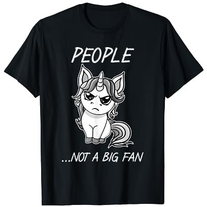 Gothic Unicorn Emo Goth Introvert People Not A Big Fan T-Shirt