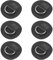 X AUTOHAUX 6 Stück 6cm D Ring Patch Pads PVC Edelstahl für Surfbrett Schwarz