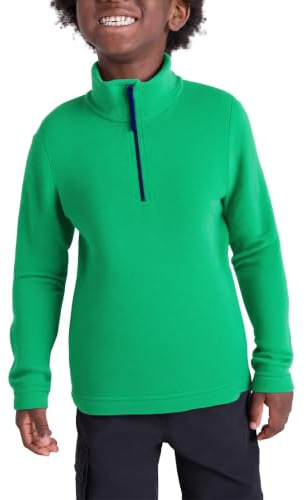 Mountain Warehouse Camber Kids Half-Zip Fleece Jumper Dark Green 7-8y