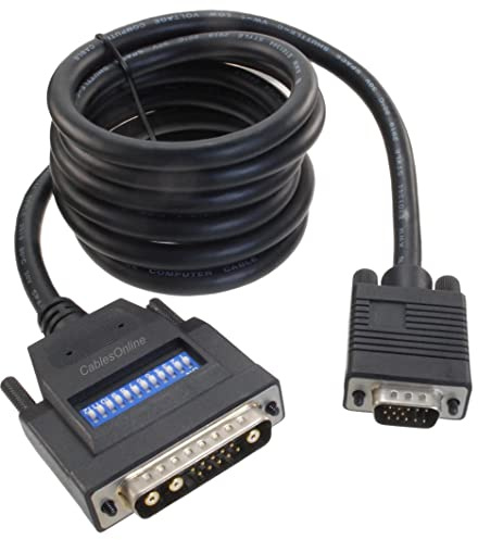 CablesOnline, Monitorkabel W3-606, 13 W3-Stecker auf SVGA-Stecker (HD15), SunMicro, 12 Dip-Schalter, 1,8 m