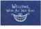 Große Fußmatte 60 x 90 cm cm Fußmatten Eingangsteppiche Haustürmatte rutschfeste Fußmatten Indoor Funny We're All Mad Here Fußmatten Blau