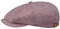 Stetson Hatteras Seide Schirmmütze Damen/Herren - Ballonmütze aus Seide - Flatcap mit Sonnenschutz UV 40+ - Schiebermütze mit Fischgratmuster - Schirmmütze Sommer/Winter dunkelrot 57 cm