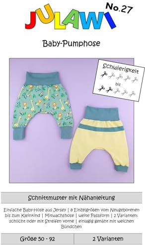 Papierschnittmuster Baby Pumphose Gr50-92 | JULAWI No.27