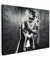 MuchoWow© Leinwand 70x50 cm Deko Schlafzimmer Aesthetic Leinwandbilder Wohnzimmer Gemälde Foto Geschenk Living Room Decoration Frau - Toilette - WC - Schwarz und Weiß - Porträt