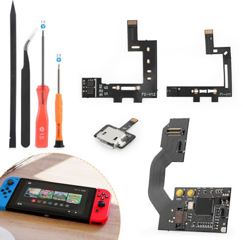 RongZy Câble de Console RP2040 pour Switch Puce de Base du Firmware pour Nintendo Switch Flashable et Mise à Niveau Remplacement Accessoires Pièces Avec Des Outils De Réparation, Câble CPU