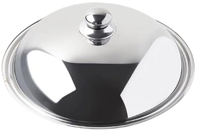 Fenteer Pfannendeckel, Wok-Deckel aus Edelstahl, professionell, Verbrühschutz, 36 cm Topfdeckel, Kochtopfdeckel für Bratpfanne, Küche, Käse, Oberer Perlendeckel