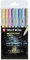 SAKURA Gelly Roll Moonlight 10 Gelstifte - 8 Pastellfarben Set - mittlere Spitze 0,5 mm - glatte Tinte auf Wasserbasis - leuchtet auf weißem und schwarzem Papier - leuchtet unter Schwarzlicht