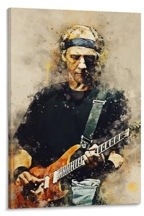 Monyanjm Mark Knopfler Aquarell-Kunst, Vintage-Leinwand-Poster, hochauflösender Druck für Zuhause, Büro, Wandkunst, Rahmen-Stil, 20 x 30 cm
