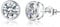 SLUYNZ Sterling Silber 925 Zirkonia Ohrringe Ohrstecker für Damen Mädchen Runde CZ Ohrstecker CZ Ohrringe 5MM / 6MM / 7MM (A-7MM-Silber)