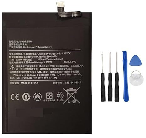 Backupower batteria di ricambio BN46 compatibile con Mi Red-mi Note 8/Note 8T Red-mi 7 Red-mi Note 6/Note 6 PRO