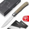 BÖKER PLUS® Modern Trapper Uno - klappbares Gentleman Taschenmesser mit Clip & Nitro-V Klinge - Flipper Einhand Messer mit Kugellager & Micarta-Griff grau - Droppoint EDC Klappmesser in Geschenk-Box