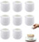 LOREC 8 Pcs 50ml Small Milk Jug - White Porcelain Creamer Pitcher Without Handle for Sauce, Salad, Coffee