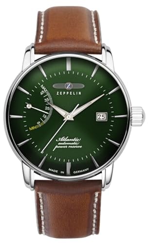 Zeppelin Herrenuhr mit Lederband Serie Atlantic Automatik Power Reserve Datum 8462-4