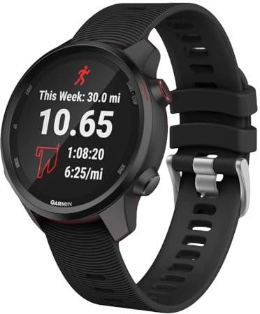 YLK Bracelet Compatible avec Garmin Forerunner 245 245 Music/Forerunner 645 645 Music, 20mm Bracelet en Silicone de Rechange