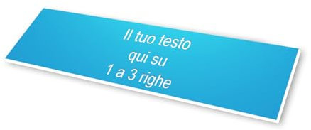 Targhetta incisa personalizzabile autoadesiva per codice CIN – azzurro – formato 10 x 2,5 cm