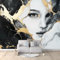 Papier Peint de Photo Visage Humain Abstrait En Marbre 300x210 cm Papier Peint Murale intissé Panoramique, Papier Peint Personnalisé Pour Garçon Fille Ado Chambre Salon Décor