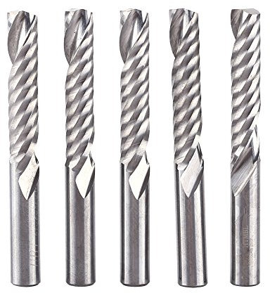 5 Unids Carburo De Tungsteno End Mill Bits 6mm X 32mm Sola Flauta Espiral Fresa CNC Fresa Bits Router Bits