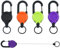 4 portachiavi estraibili, 4 colori retrattili con corda in acciaio da 60 cm, cordino con moschettone grande, per chiavi, viaggi