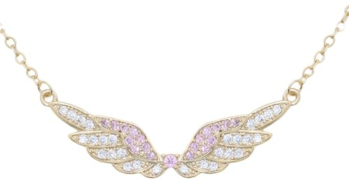 NBYGSC 925 Sterling Silver Angel Wing Necklace For Women, Shining Zircon Wing Necklaces - Delicate Angel Wings Necklace Pendant, Angel Necklaces For Women Birthday Valentine Gifts