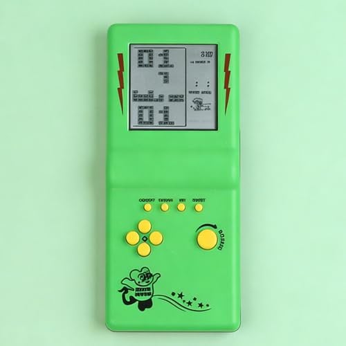 Tetris Classic Spielkonsole, Retro-Handheld-Spielkonsole mit über 20 vorinstallierten Klassikern, Retro-Spielkonsole mit 3,5-Zoll-Bildschirm – Grün