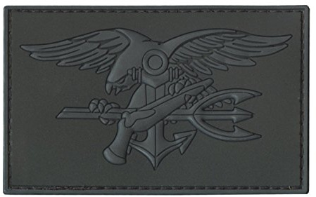 Blackout ACU US Navy Seals DEVGRU Insignia Morale NSWDG USSOCOM PVC 3D Hook Patch (Blackout Subdued)