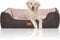 Knuffelwuff 14096-005 Hundebett Hundekörbchen Hundesofa Hundekissen Hundekorb Bezug Waschbar Luke Xl Schwarz-Rosa
