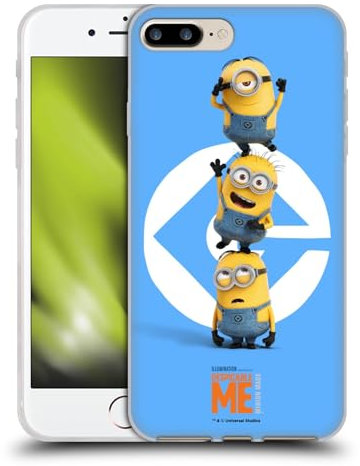 Head Case Designs Licenciado Oficialmente Despicable Me Pila de Grupo Esbirros Carcasa de Gel de Silicona Compatible con Apple iPhone 7 Plus/iPhone 8 Plus