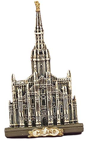 12 Stück Magnet Domo Milano Souvenir aus Kunstharz mit Farbe Box
