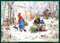 Adventskalender/Weihnachtskalender auf Papier für Kinder und Erwachsene Schneefreuden im Wald