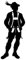 WC-Schild, Toilettenschild Bayrisch mit Lederhose selbstklebend, Herren, Schwarz, M