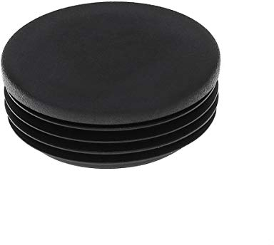 Rundstopfen 60 mm Schwarz | 1 Stück | Kunststoff Lamellenstopfen Abdeckkappe