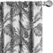 ABAKUHAUS Urwald Vorhänge, Gardinen, Tropischer Baum Blätter, Fensterbehandlungen für Wohnzimmer Schlafzimmer Dekor, 2 Stück 75 cm b x 245 cm h, Schwarz, Grau, Weiß