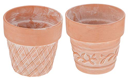 YARNOW 2 Pièces Pot De Fleurs en Terre Cuite Pot en Porcelaine Cache-Pots pour Plantes Pot De Fleur en Terre Cuite Pot De Plantes Grasses Jardinières Céramique Rural Cadre De Fenêtre