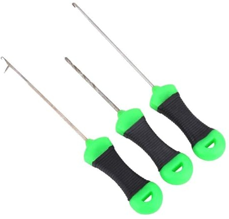 VBESTLIFE Fishing Bait Needle, Stainless Steel Bait Threader Tool with Gated Latch for Sea Fishing Rig Making and Worm Mounting on Hooks