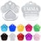 Ibera gifts - Hundemarke mit Gravur und personalisierte Hundemarke in Pfotenform für mittelgroße bis große Hunde und Katzen (Silber)