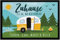 SpecialMe Fußmatte Familie personalisiert mit Namen Zuhause ist da wo wir parken Camping Wohnwagen rutschfest & waschbar schwarz 60x40cm