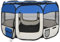 vidaXL Parc Pliable pour Chien avec Sac de Transport Bleu 110x110x58 cm Enclos