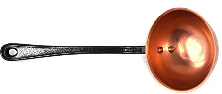 Louche en cuivre 11 cm pour confiture avec manche en fonte - Le Comptoir de la Conserve