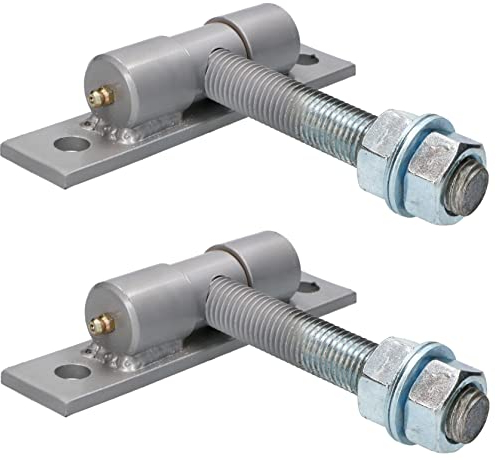 KOTARBAU® 2 x Bisagras de perno ajustable Ø 20 mm, Bisagra con soporte de tornillo, Bisagra para puertas para atornillar, Herrajes para puertas ajustables, Bisagra ajustable para portones, 2 uds