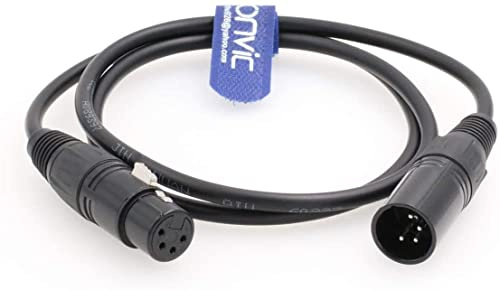 Eonvic XLR-Mikrofonkabel, 4-poliger XLR-Stecker auf Buchse, Audio-Balance-Kabel (3 m)