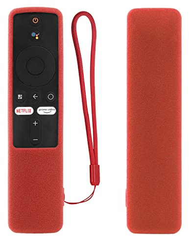 Funda Protectora de Silicona para Xiaomi 2022 Mi TV Stick 4K Box XMRM-M2 Mando a Distancia, Funda Mando para Xiaomi, Antideslizante, A Prueba de Golpes, Lavable (Rojo)