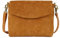 HOLZRICHTER Berlin Umhängetasche No 1-2 (M) karamell - elegante Tragetasche, Ausgehtasche, Handtasche handgefertigt aus Premium-Veloursleder
